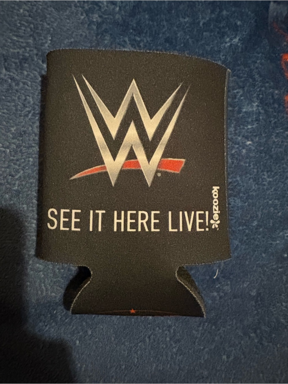 NEW WWE WWF Can Cooler / Koozie “See It Here LIVE” World Wrestling Entertainment